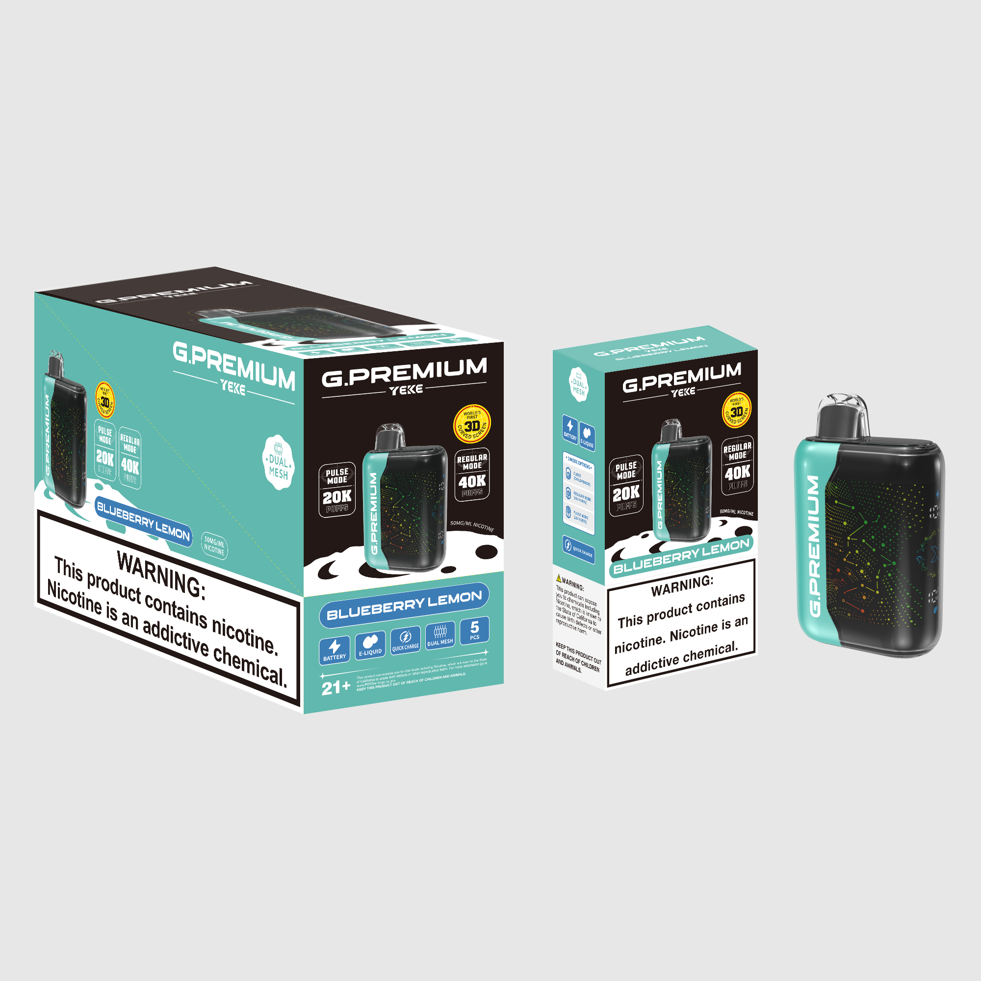 <p>The Blueberry lemon G.PREMIUM 40K disposable device deliver Sweet blue raspberry blended with crisp lemonade for a vibrant, refreshing taste, and full of tropical flair in every puff.</p><p><strong>Key Features:</strong></p><p><strong>Flavour Profile:</strong> Blueberry Lemon</p><p><strong>Puff Count:</strong> Up to 40,000 puffs per device·&nbsp;</p><p><strong>E-liquid Capacity:</strong> 18ml ·&nbsp;</p><p><strong>Coil Type:</strong> Dual Mesh Coils</p><p><strong>Battery Capacity:</strong> 800mAh (Rechargeable)</p><p><strong>Modes:</strong> Normal & Boost</p><p><strong>LED Display: </strong>Yes.</p><p><strong>Activation:</strong> Draw-activated firing</p><p><strong>Available Flavours</strong>: 32</p>